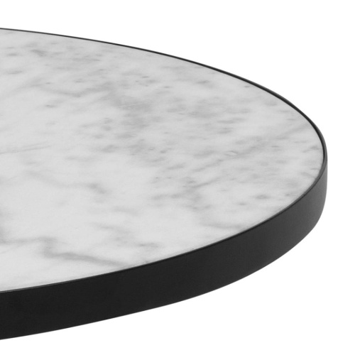 Stolik kawowy Soli 66 cm czarny/biały marmur