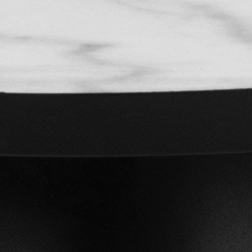 Stolik kawowy Soli 86 cm czarny/biały marmur