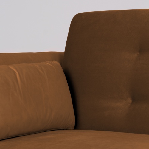 Sofa rozkładana dla trzech osób Amber miedziana nowoczesna