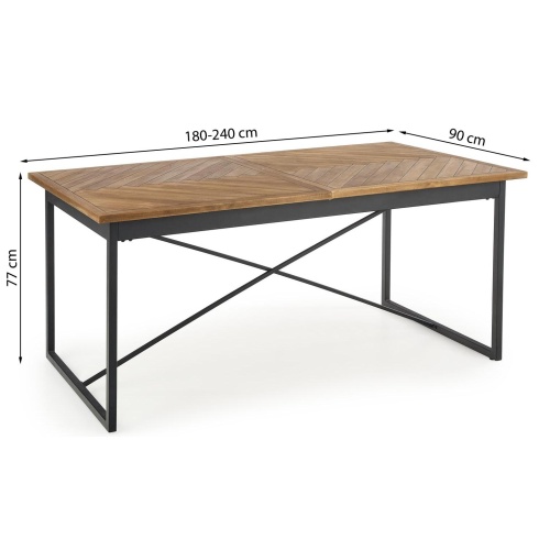 Stół rozkładany Alvaro 180-240 cm dąb miodowy