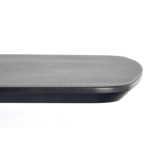 Rozkładany stół Fangor 160-220 cm szary/czarny szklany blat