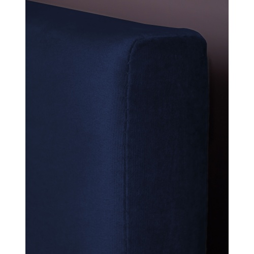 Łóżko z pojemnikiem Matson 160x200 niebieskie welur