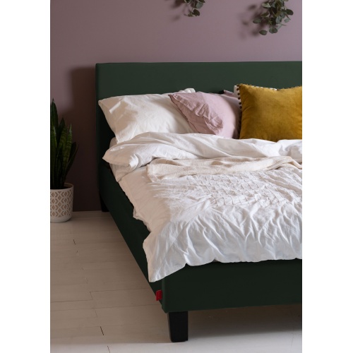 Łóżko z pojemnikiem Matson 160x200 zielone welur