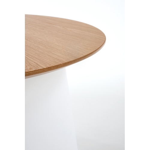 Okrągły stolik kawowy Azzura 69 cm naturalny/biały