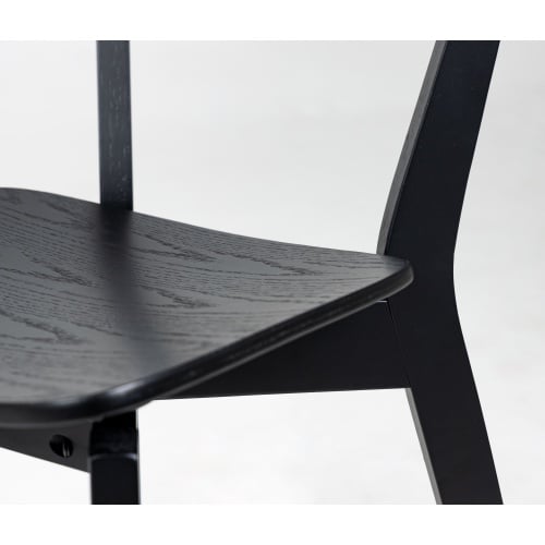 Zestaw stołowy Roxby dąb/czarny stół i cztery krzesła