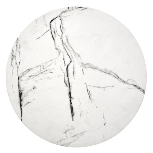 Okrągły stolik kawowy Antica-S 40 cm biały efekt marmuru