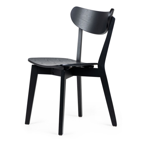 Zestaw stołowy Roxby 120 dąb/czarny stół + 4 krzesła
