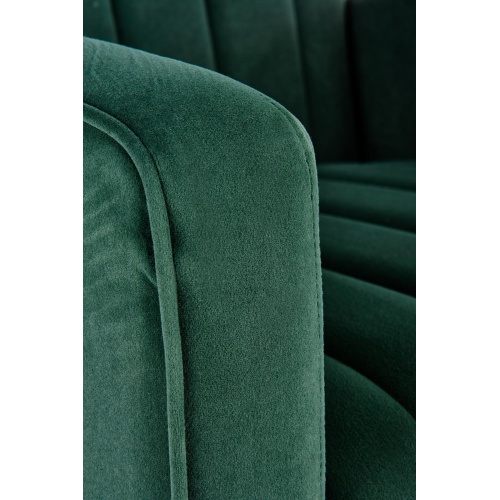 Fotel welurowy Vario zielony/złoty