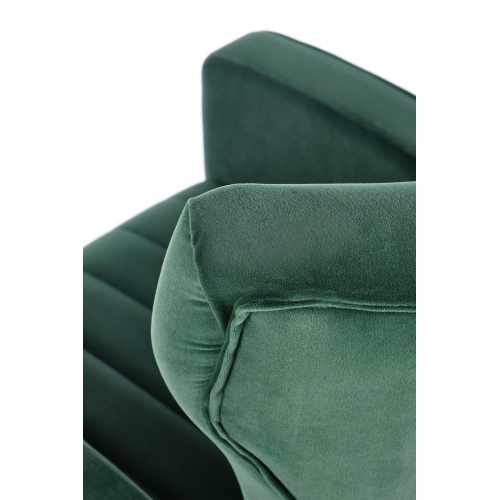 Fotel welurowy Vario zielony/złoty
