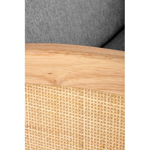 Fotel wypoczynkowy Grecos technorattan/drewno szary