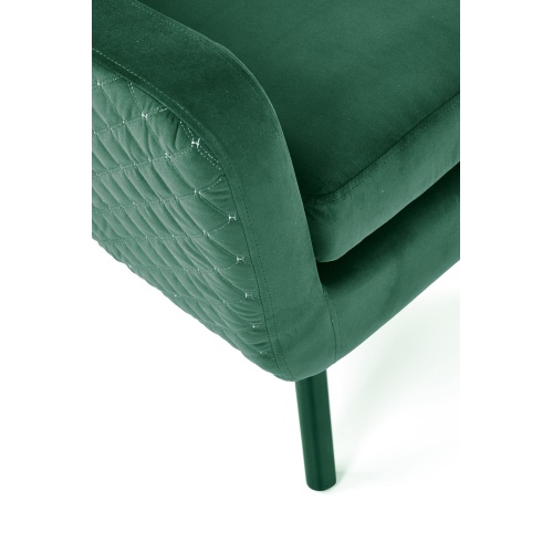 Fotel welurowy z podłokietnikami Marvel zielony/czarny