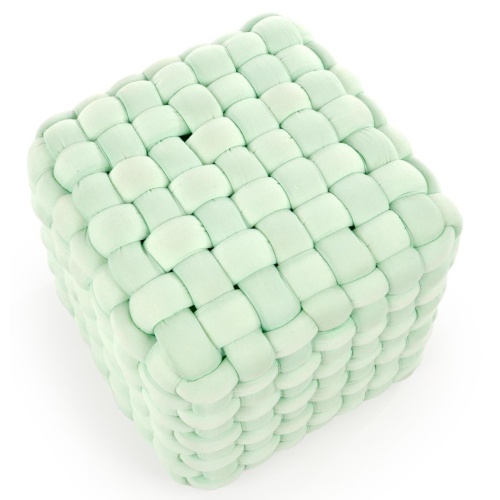 Puf kwadratowy Rubik jasnozielony