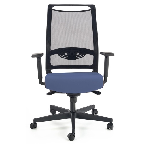 Regulowany fotel biurowy Gulietta obrotowy czarny/niebieski