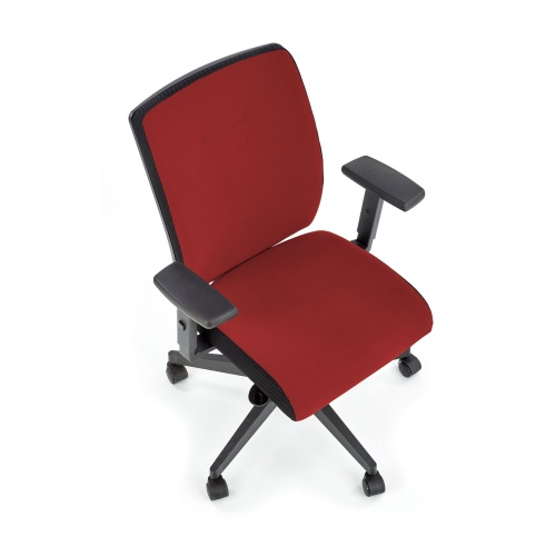 Regulowany fotel biurowy Pop obrotowy czarny/czerwony