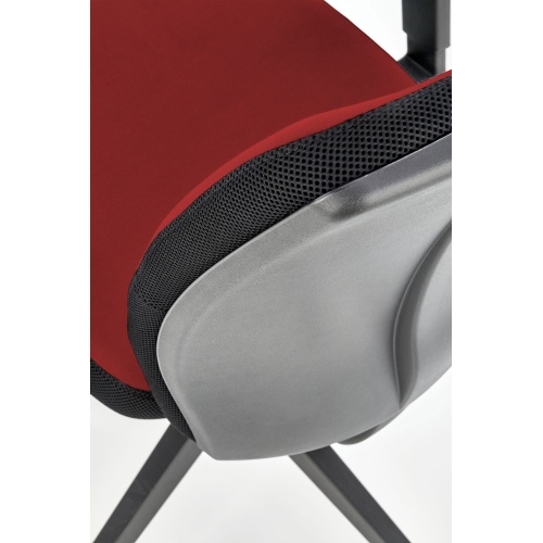 Regulowany fotel biurowy Pop obrotowy czarny/czerwony