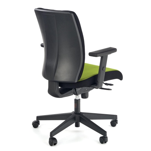 Regulowany fotel biurowy Pop obrotowy czarny/zielony