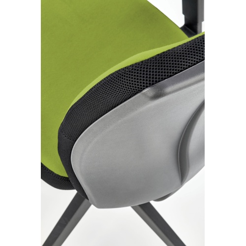 Regulowany fotel biurowy Pop obrotowy czarny/zielony