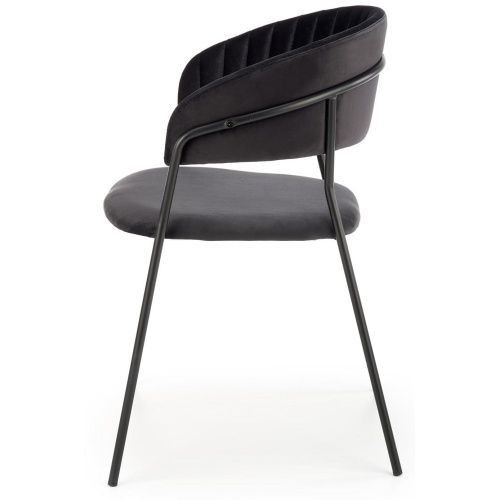Krzesło welurowe K426 czarne