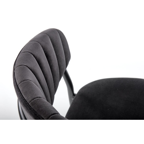 Krzesło welurowe K426 czarne