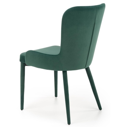 Krzesło do jadalni K425 zielone welur