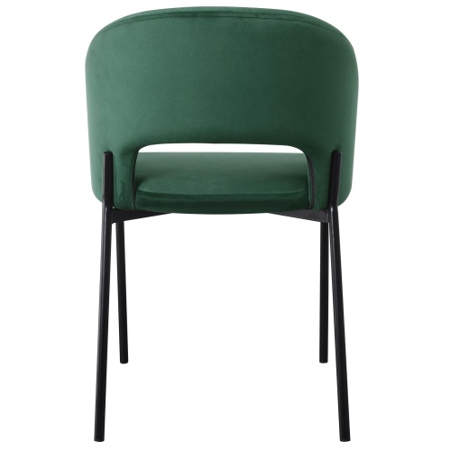 Krzesło do jadalni K455 zielone/czarne welur