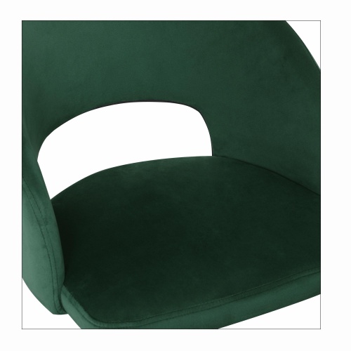 Krzesło do jadalni K455 zielone/czarne welur
