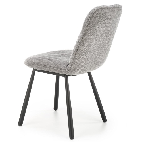 Krzesło tapicerowane K422 popielate/czarne