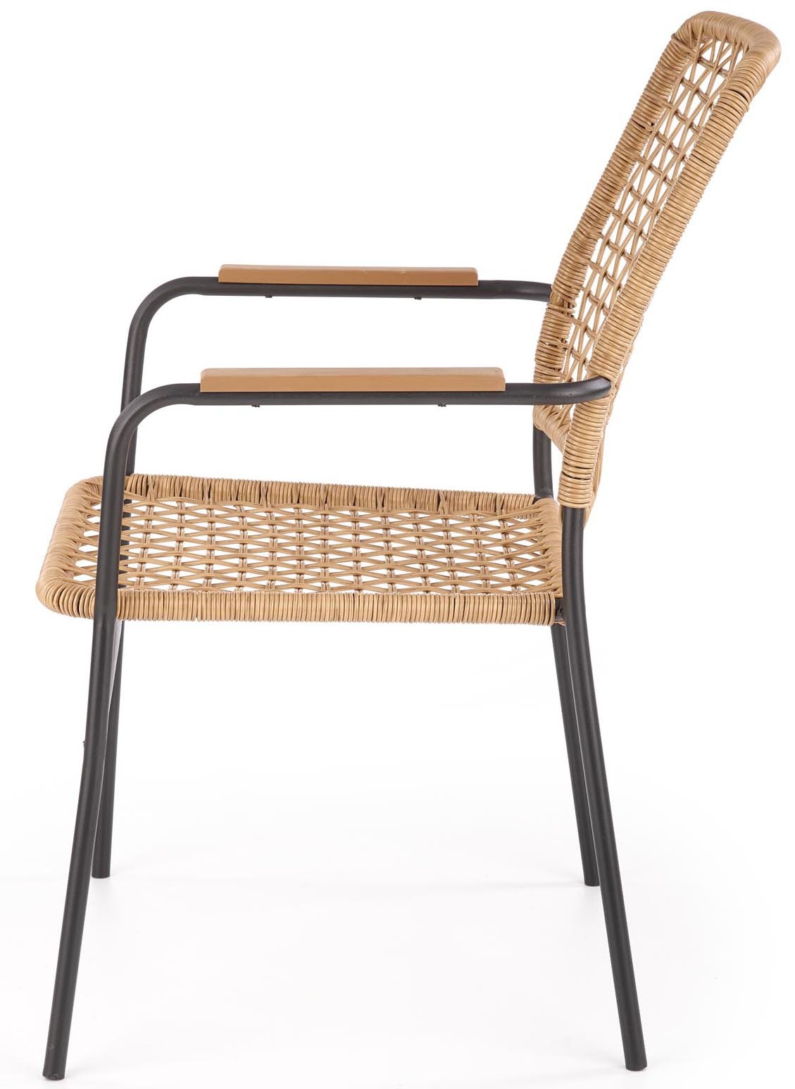 Krzesło z podłokietnikami K457 rattan syntetyczny boho