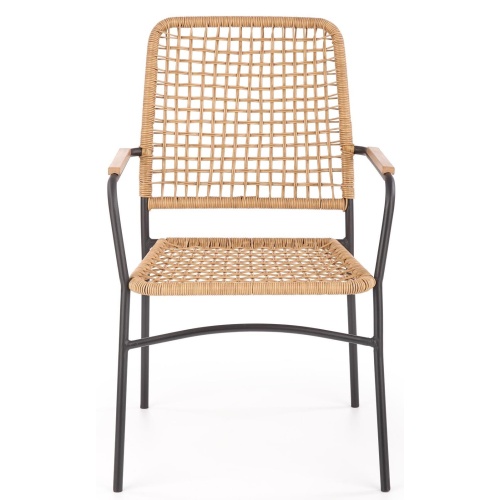 Krzesło z podłokietnikami K457 rattan syntetyczny boho