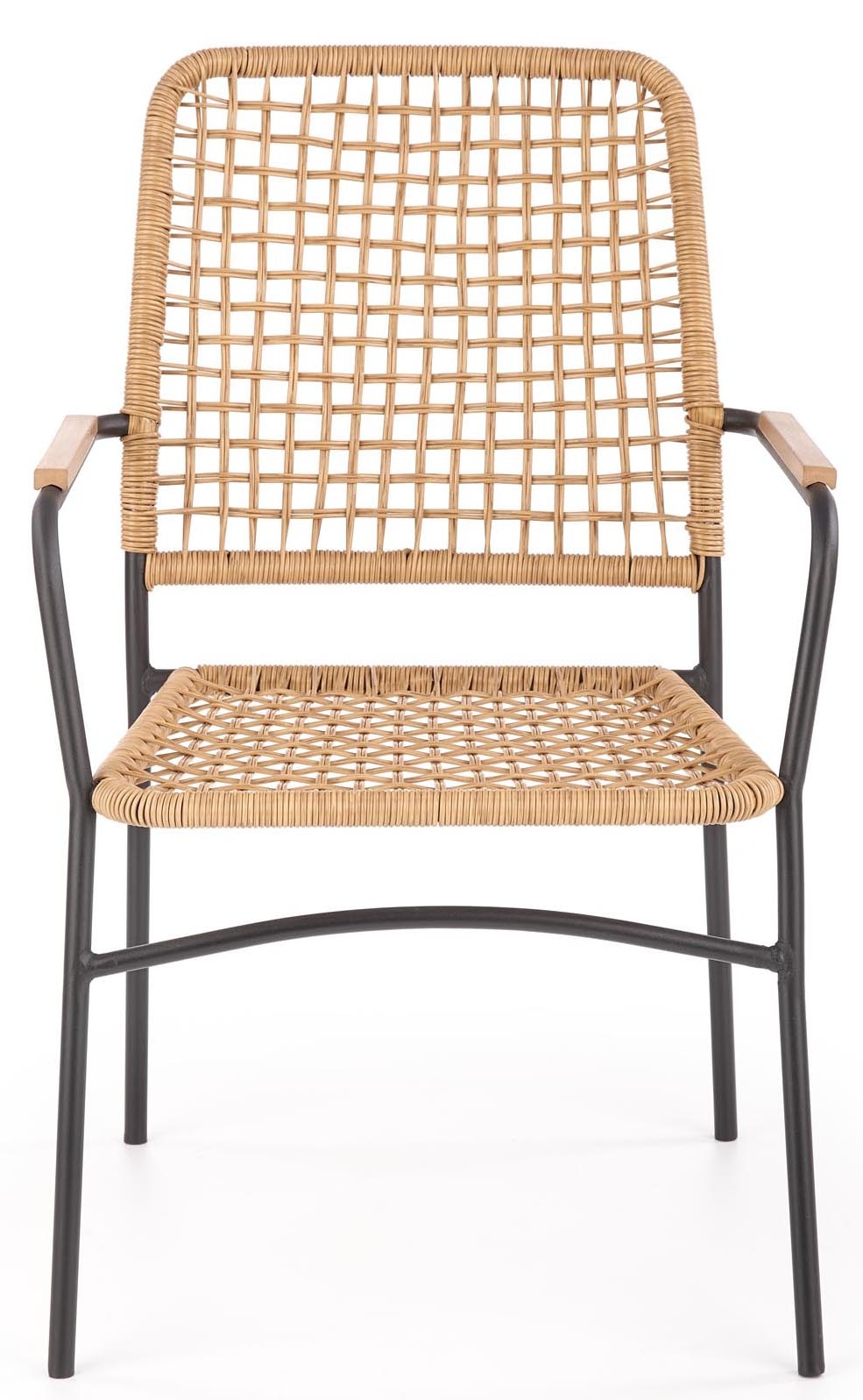 Krzesło z podłokietnikami K457 rattan syntetyczny boho