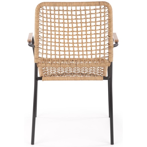 Krzesło z podłokietnikami K457 rattan syntetyczny boho