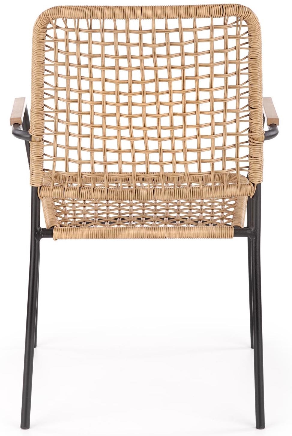 Krzesło z podłokietnikami K457 rattan syntetyczny boho