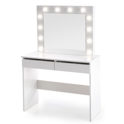 Toaletka z lustrem Hollywood oświetlenie LED biała