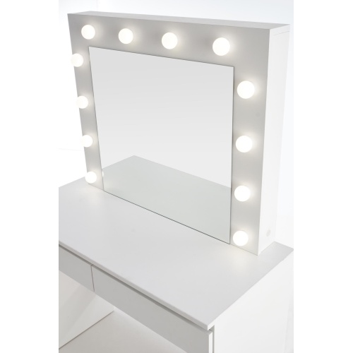 Toaletka z lustrem Hollywood oświetlenie LED biała