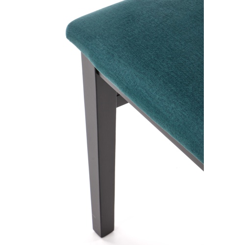 Krzesło drewniane Sylwek zielone/czarne welur