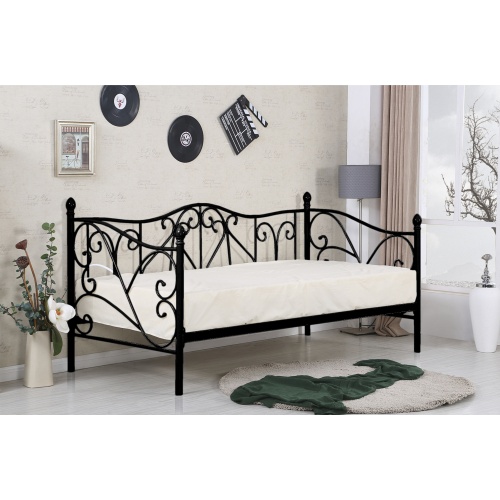 Łóżko metalowe do sypialni Sumatra 90x200 cm białe - kopia