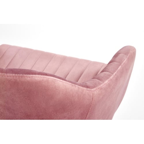 Fotel obrotowy Fresco różowy welur