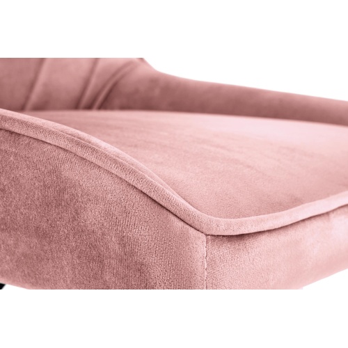 Fotel obrotowy Rico różowy welur