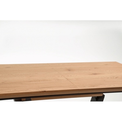 Stół rozkładany Urbano 160-220 cm dąb złoty/czarny