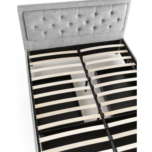 Łóżko tapicerowane Huller 2.0 160x200 szare z szufladą