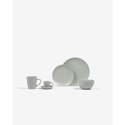 Płaski talerz ceramiczny Aratani biały