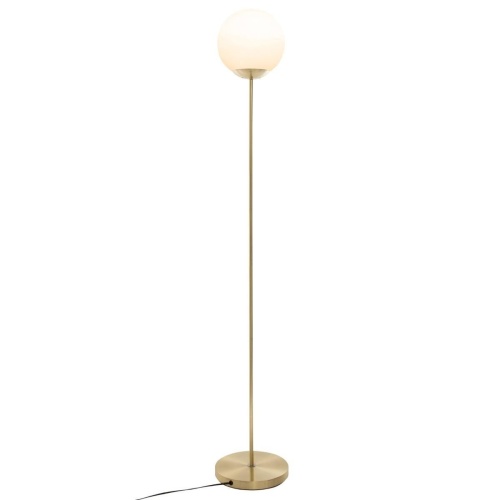Lampa stojąca Dris 134 cm okrągła biała/złota