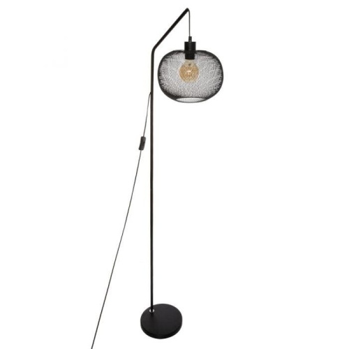 Lampa podłogowa Emie 157 cm czarna metalowa