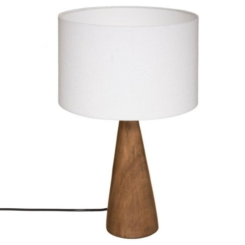 Lampa stołowa Aina biała drewniana