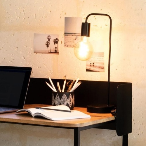 Lampa biurkowa Keli czarna metalowa