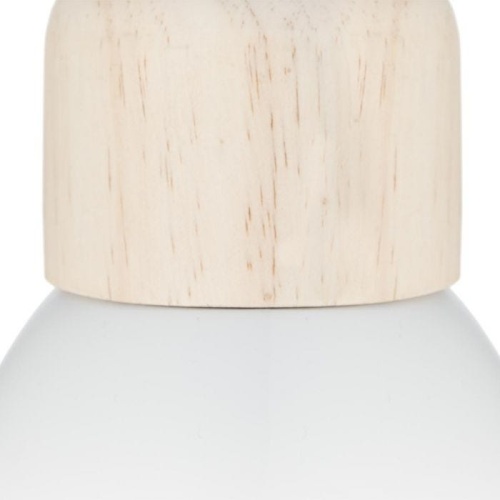 Lampa wisząca Desy biała drewno sosnowe