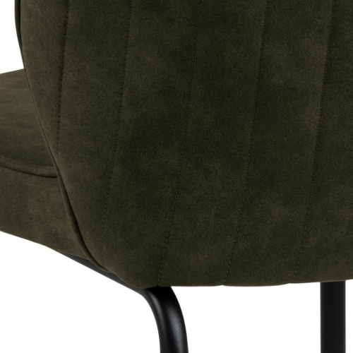 Krzesło do jadalni Patricia oliwkowozielone/czarne nogi