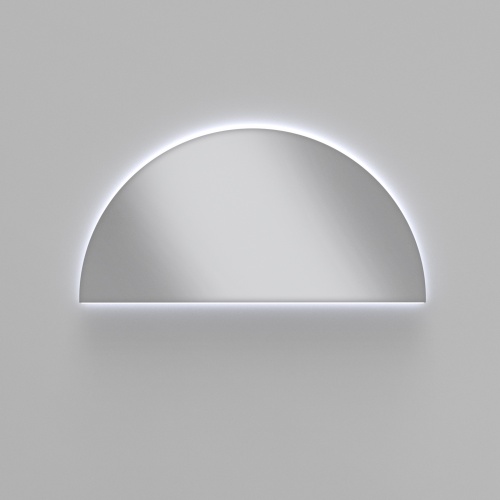 Lustro łazienkowe LED półokrągłe szlifowane