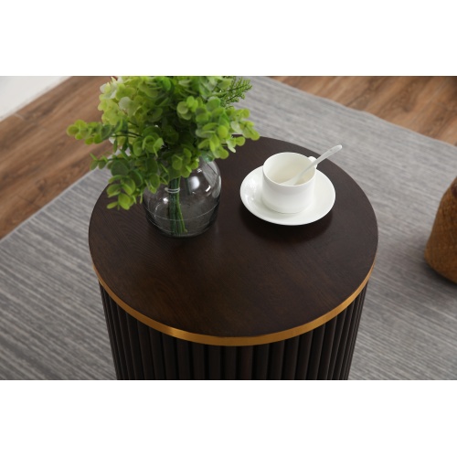 Stolik kawowy Peri 40x60 cm okrągły orzech