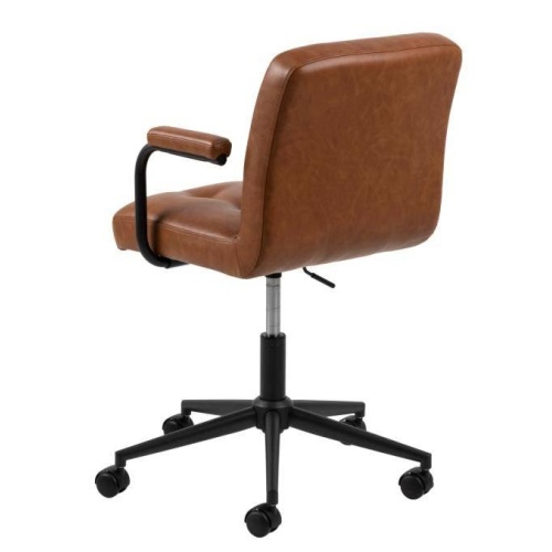 Krzesło biurowe Cosmo brązowe z podłokietnikami
